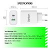 3-Port USB Smart ID 37W Wall Quick Charger QC4+ - PD3.0+2.4A_DN2
