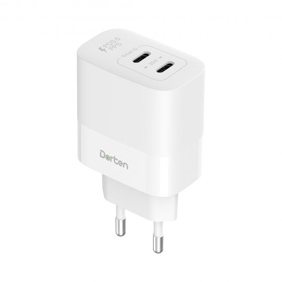 2-Port USB Smart ID 35W Wall Quick Charger - PD3.0-PPS_DN206000